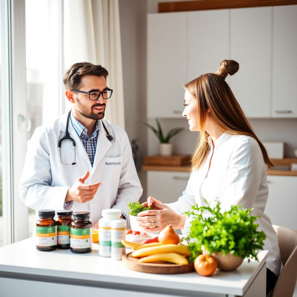 Nutrizionista in consulto con un paziente